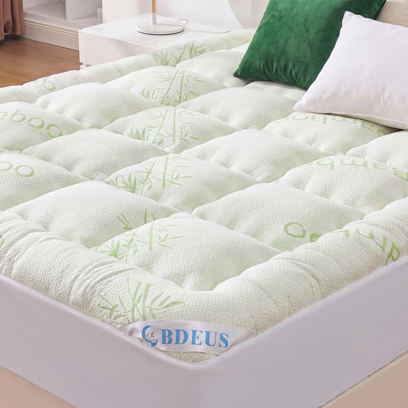 BDEUS Queen Mattress Topper Viscose Made from Bamboo