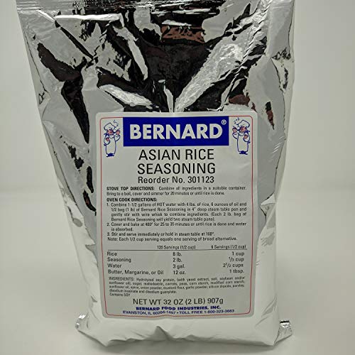 Bernard Foods Asian Rice Seasoning Mix Survival Food 119 Serv. One Pouch #TOP4