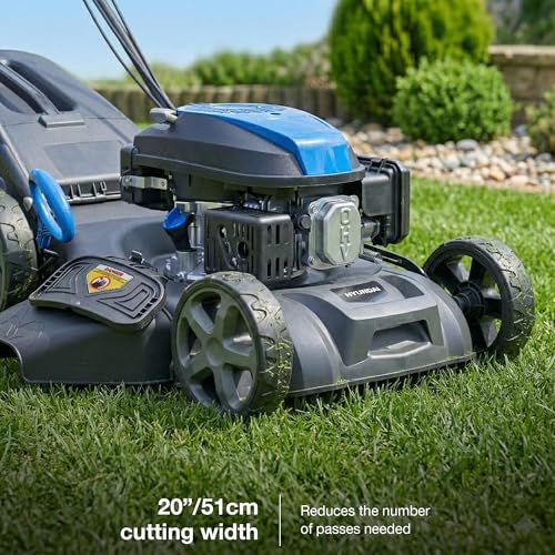 Hyundai 20’’ / 51Cm Self-Propelled Petrol Lawnmower, 200Cc, 4-In-1 Cutting Options, Side And Rear Discharge, 60L Collect, Mulch, Black Edition, 3 Year Warranty - 5
