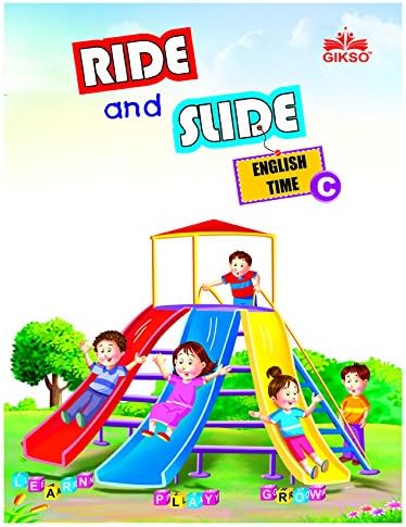GIKSO Ride and Slide English Time Book – C for UKG Kids Age 4-6 Years Old - Reprinted 2019