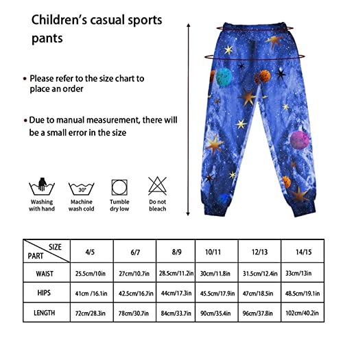 Renewold Girls Boys Jogger Pants, Planet Blue Sweatpants, Athletic Sports Pants For Running Outdoor Ball Games, Casual Pants Match For Hoodies Sweatshirts, Kids 4-15 Y #TOP3