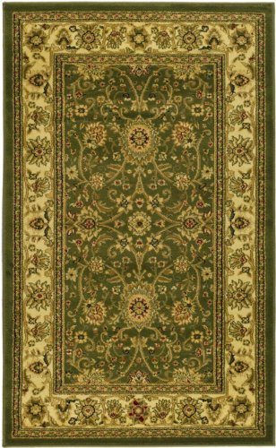 Safavieh Lyndhurst Collection 3'3" X 5'3" Sage / Ivory Lnh212C Traditional Oriental Non-Shedding Living Room Bedroom Accent Rug #TOP2