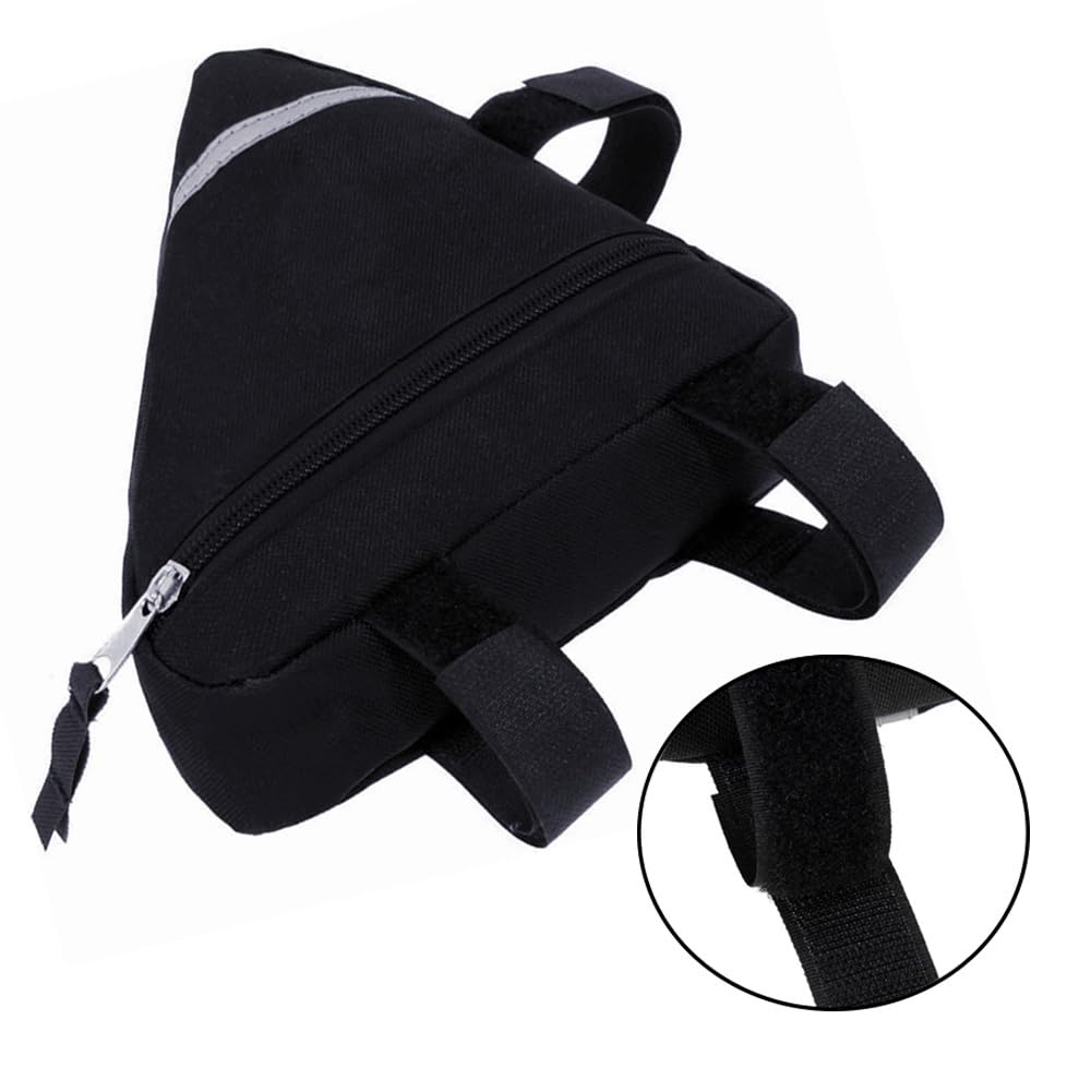 Borsa Triangolare Bicicletta Impermeabile - Per Telaio, Riflettente, Nylon 600D, Capacit&agrave; Generosa