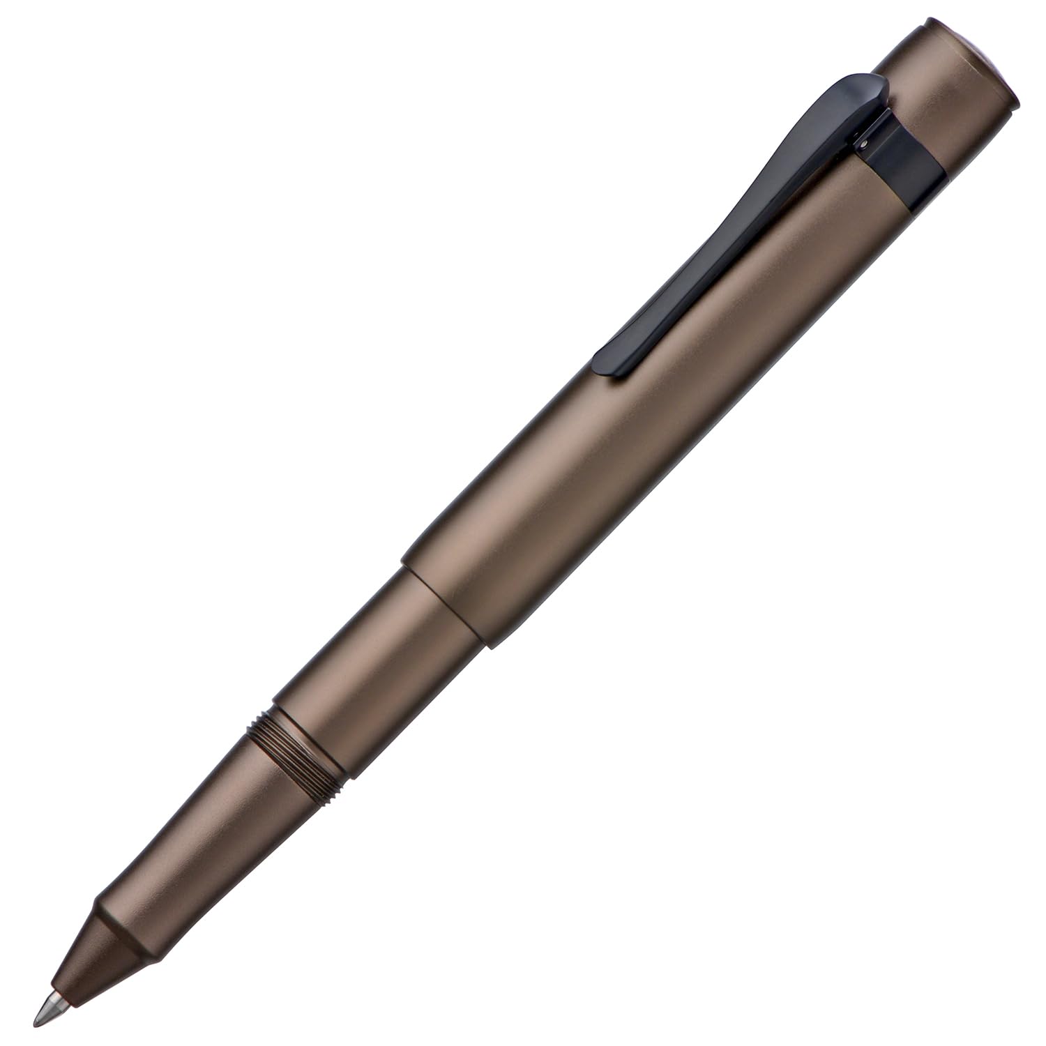 HONG DIAN M2 Black Forest Mini Rollerball Pen, Fine Point 0.5mm, Sleek Aluminium Pocket Pen with Black Ink Refill - Image 2