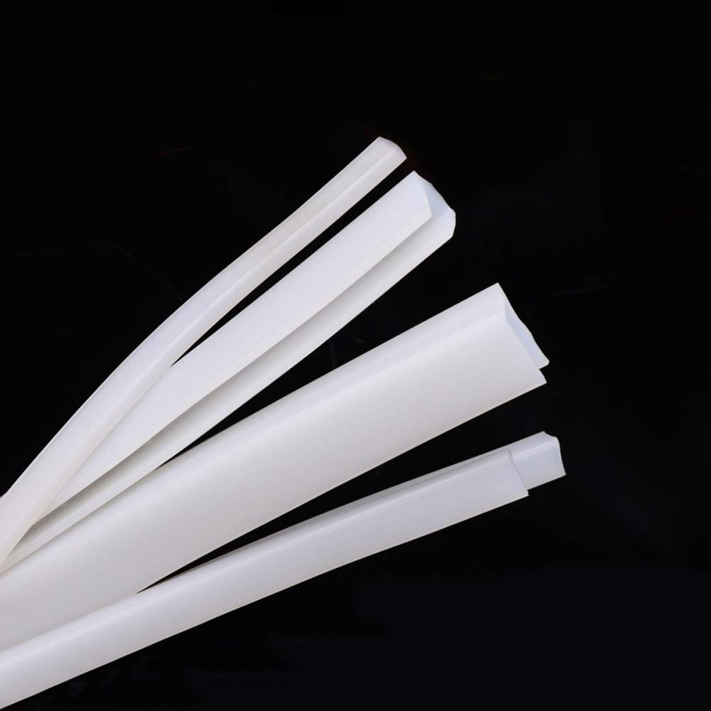 PYouo-Tira de Sellado White U Forma Silicona Sello Strip Ancho Interno 1MM-15mm Puerta de Vidrio Borde Protector Anti-colisión, Sellado eficiente (Length : 3M, Width : 8 x 14mm)