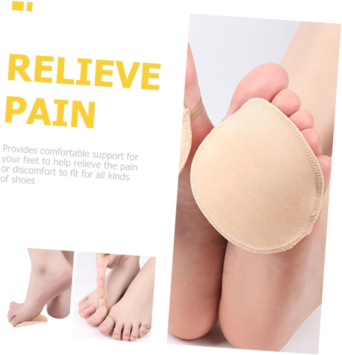 8pairs High-heel Toe Socks for Women Half Palm Pad Socks Breathable Skid Half Pain Relief Portable Toe
