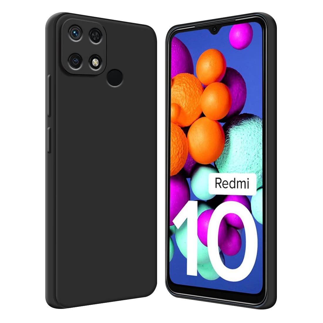 Fashionury Back Case Cover Camera Protection Matte Rubberized Soft Silicon Protective Back Cover Designed for Redmi 10 (Black) (B09XF3GD8X) Amazon Price History, Amazon Price Tracker