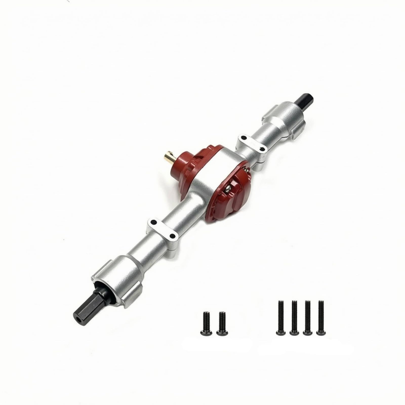 Metallgetriebene Achse für 1/12 RC Crawler Auto Ersatzteil mit Stahlzahnrädern Und Antriebswellen für 78 82 99S 9, Silber Rückseite