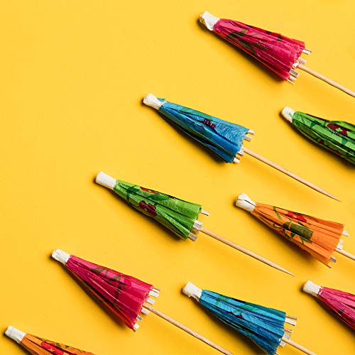 144Pcs Cocktail Umbrella Picks, Elegant Drink Umbrellas, Tropical Parasol Toothpicks Assorted Colors For Party Decorations 4In #TOP3