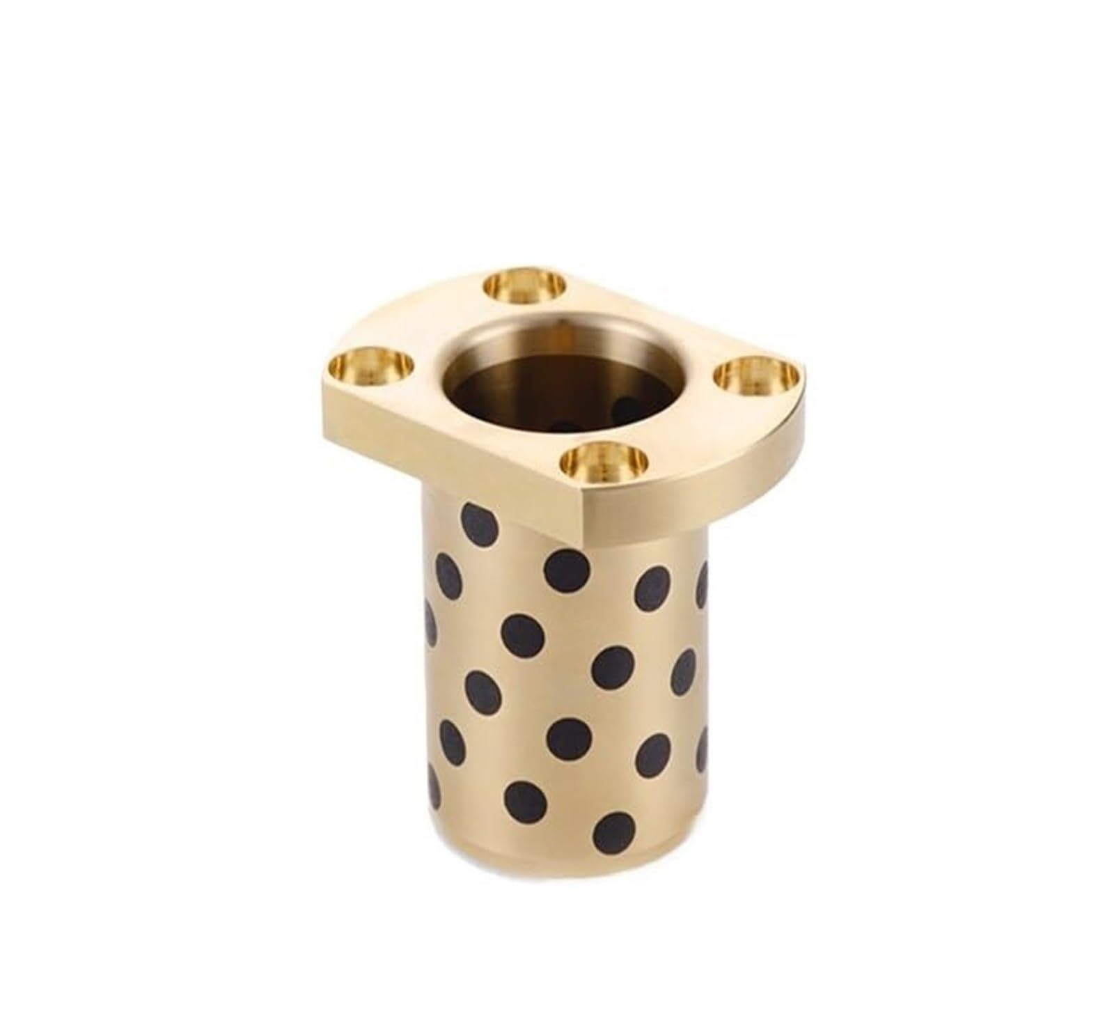 Manicotto del cuscinetto con flangia in ottone e grafite, 1 pezzo, diametro interno 16, 20, 25 mm, manicotti in, di rifinitura copertura in, quattro fori, cuscinetti boccola composita(20x28x60-49x6)