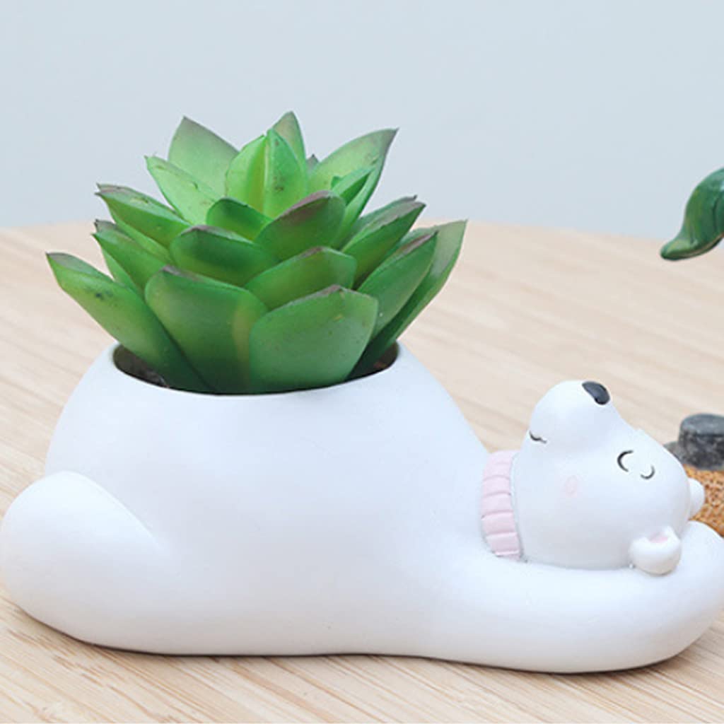 Panda - Caja de almacenamiento en forma de oso polar de silicona para cemento o o portavelas