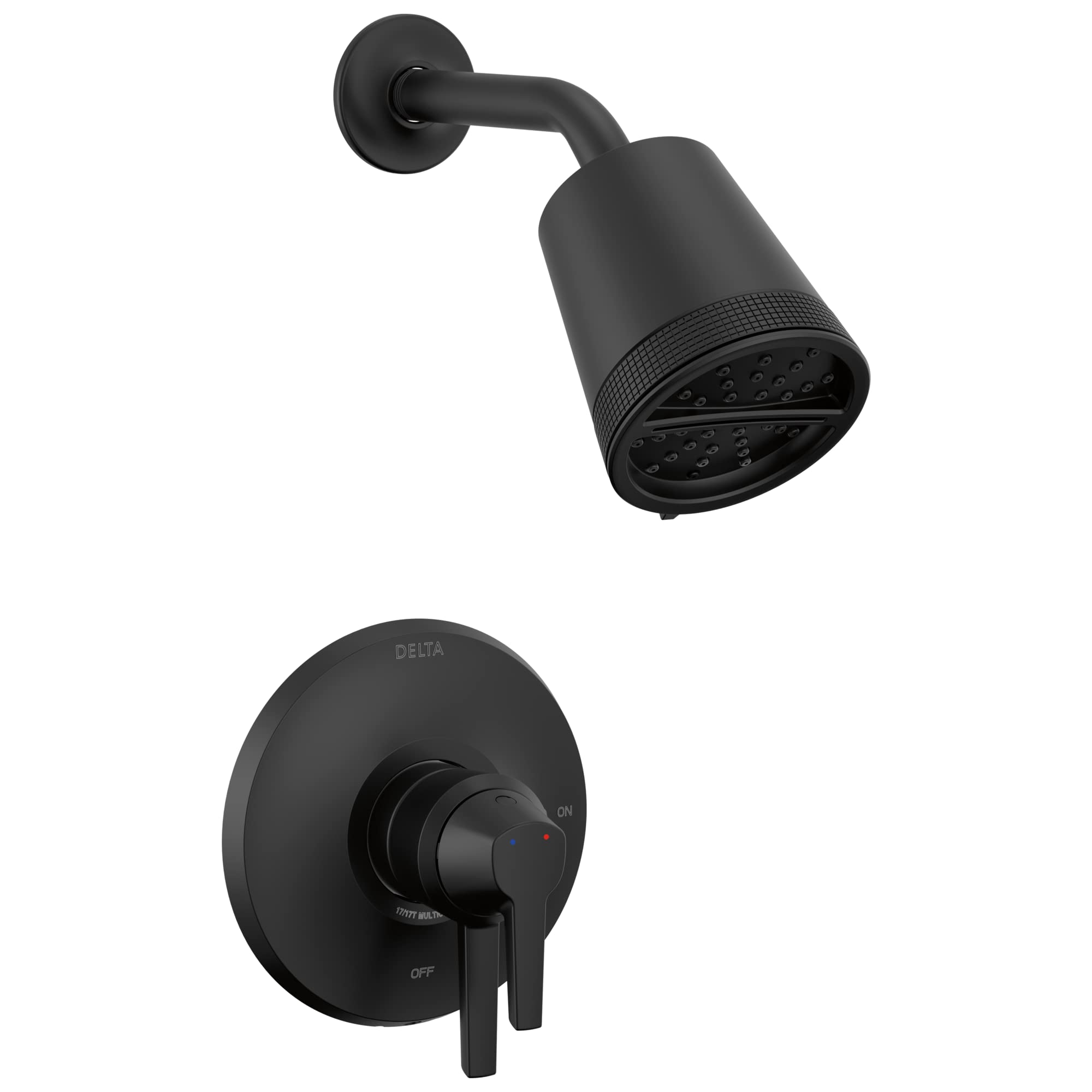 Kit douche noir mat Delta Galeon T17271-BL pour contrôler séparément débit et température
