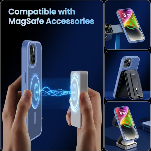 Image of CACOE Magnetic Case for iPhone 13 & iPhone 14 6.1 inch, Light Blue