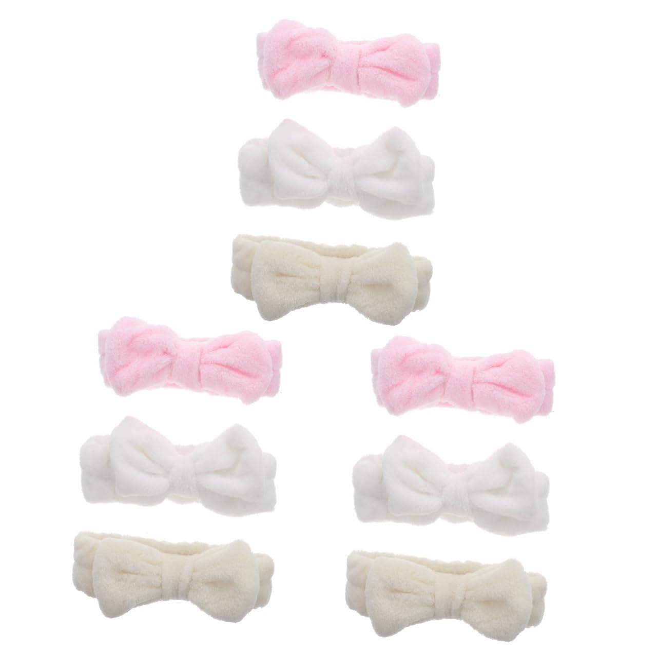 LALAFINA 9pezzi Fasce Per Accessori Makeup Per Per Spa e Trattamenti Cosmetici Colori Rosa