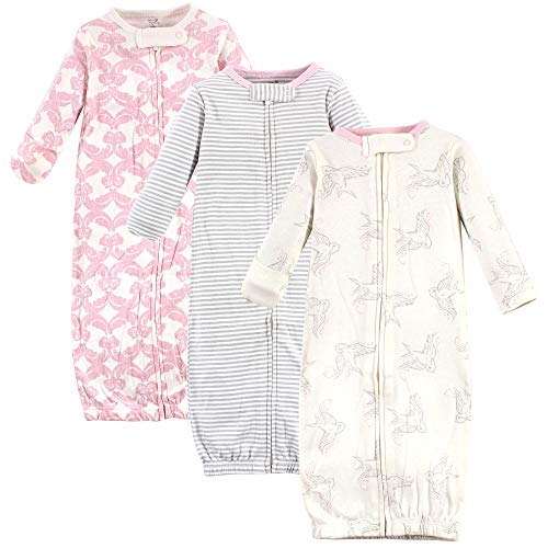 Image of Touched by Nature Baby Organic Cotton Zipper Gowns