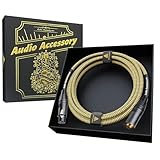 AA AUDIO ACCESSORY Gold Series Star Quad XLR Cables 10ft「Gold Plated Neutrik Connectors」 Handmade Microphone Cable with Kevlar-Reinforced Nylon Braided, 100% Coverage OFC Braided and Al-Foil Shield