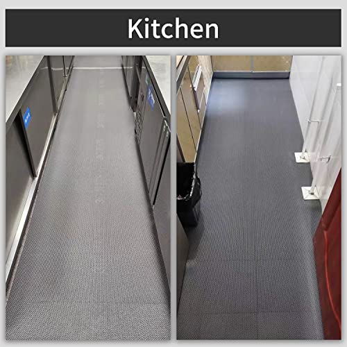 Tanyoyo 3' X 10' Commercial Pvc Drainage Mat 0.25”Thick Non-Slip Drainage Mat Anti-Fatigue Drainage Rubber Mat Water Drain Flooring Mat Drainage Anti-Slip Mat Non-Slip Bar Drainage Utility Floor Mat #TOP6
