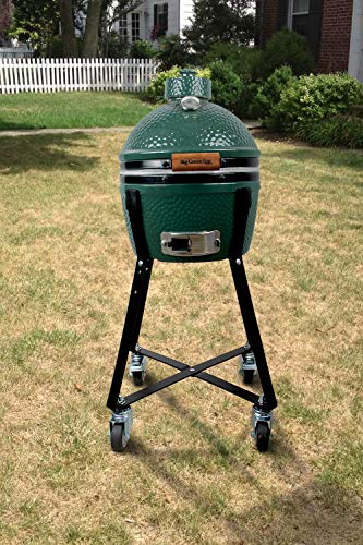 Dracarys Rolling Cart for Minimax Big Green Egg Accessories,Green Egg Rolling Nest with Heavy Duty Locking Caster Wheels Powder Coated Steel Rolling Outdoor Cart for Minimax Big Green Egg Grill Stand