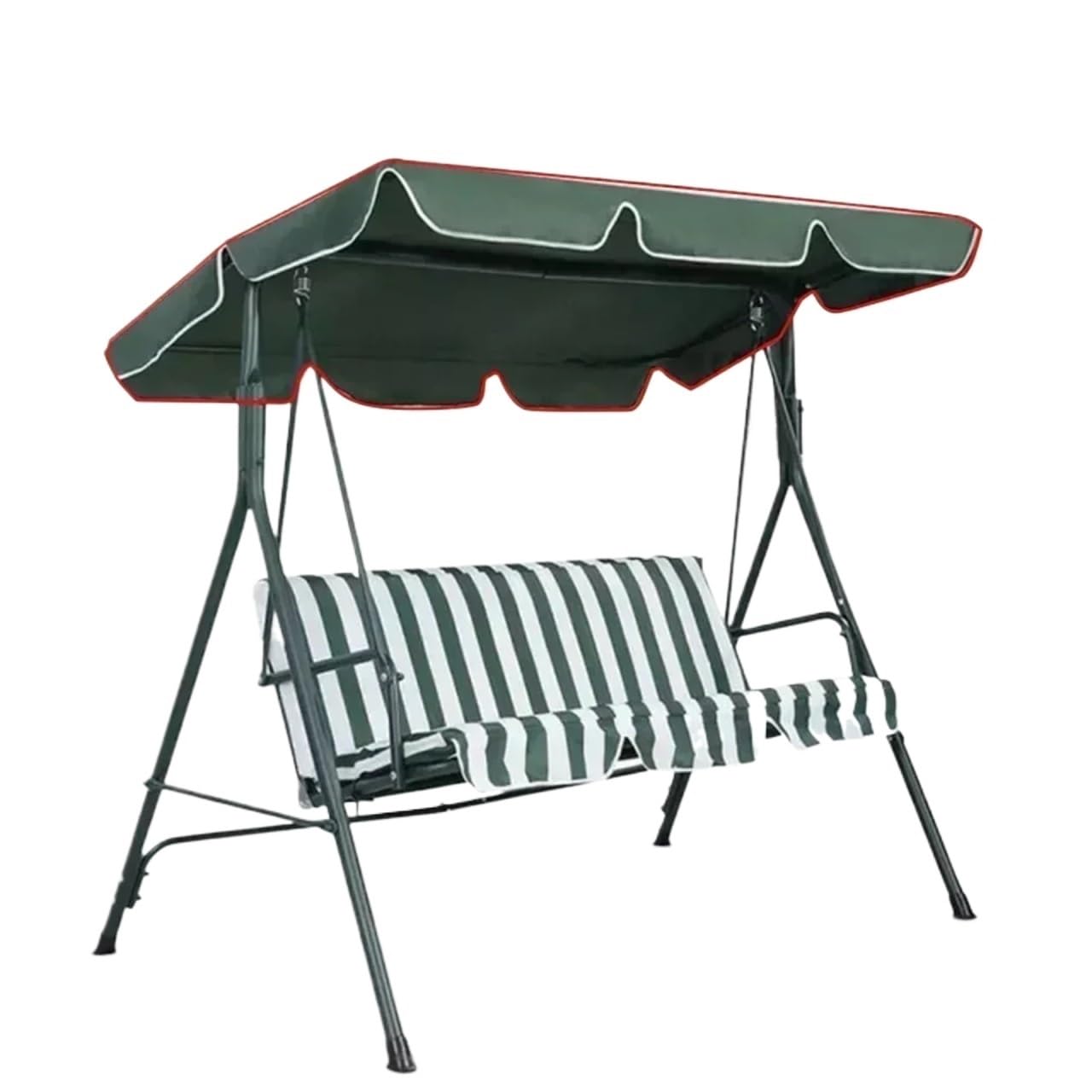 Swing Chair Canopy Replacement Canopy Swings Top Rain Cover Garden Courtyard Outdoor Swing Seat Hammock Waterproof Roof Replacement Chair Awning(Green)