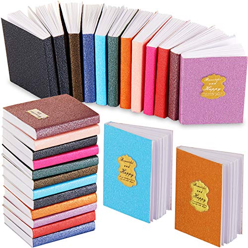 24 Pieces 1:12 Scale Miniatures Dollhouse Books Assorted Miniatures Books Dollhouse Mini Books Dollhouse Decoration Accessories Doll Toy Supplies for Christmas Pretend Play (Label Style)