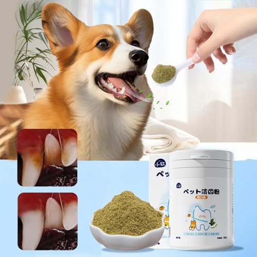 Pó Para Cães - Eliminador De Mau Hálito Canino Para Dentes | Produto De Ação Rápida Com Proteção Con