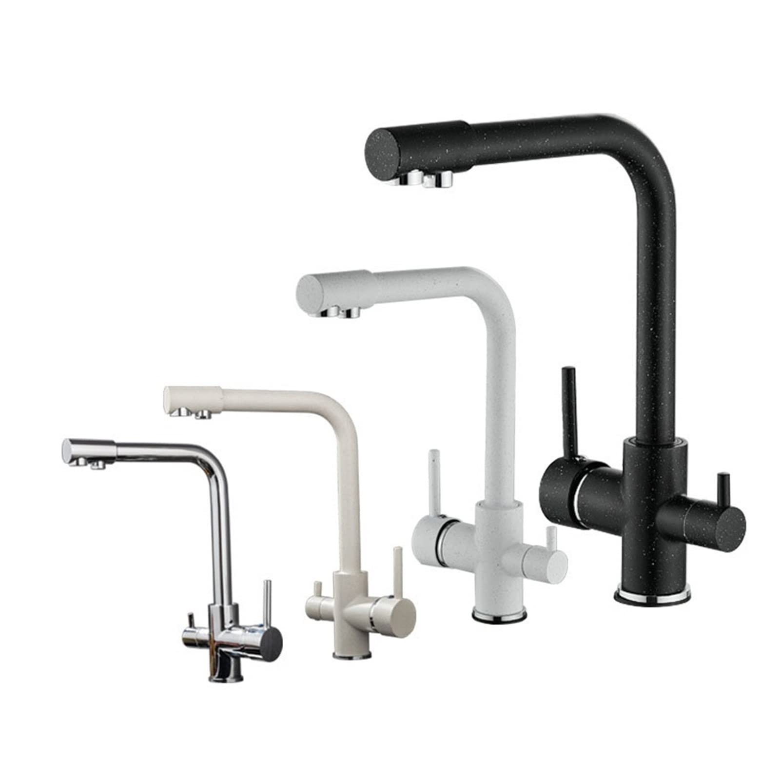 Robinet de cuisine filtré noir mitigeur évier eau potable