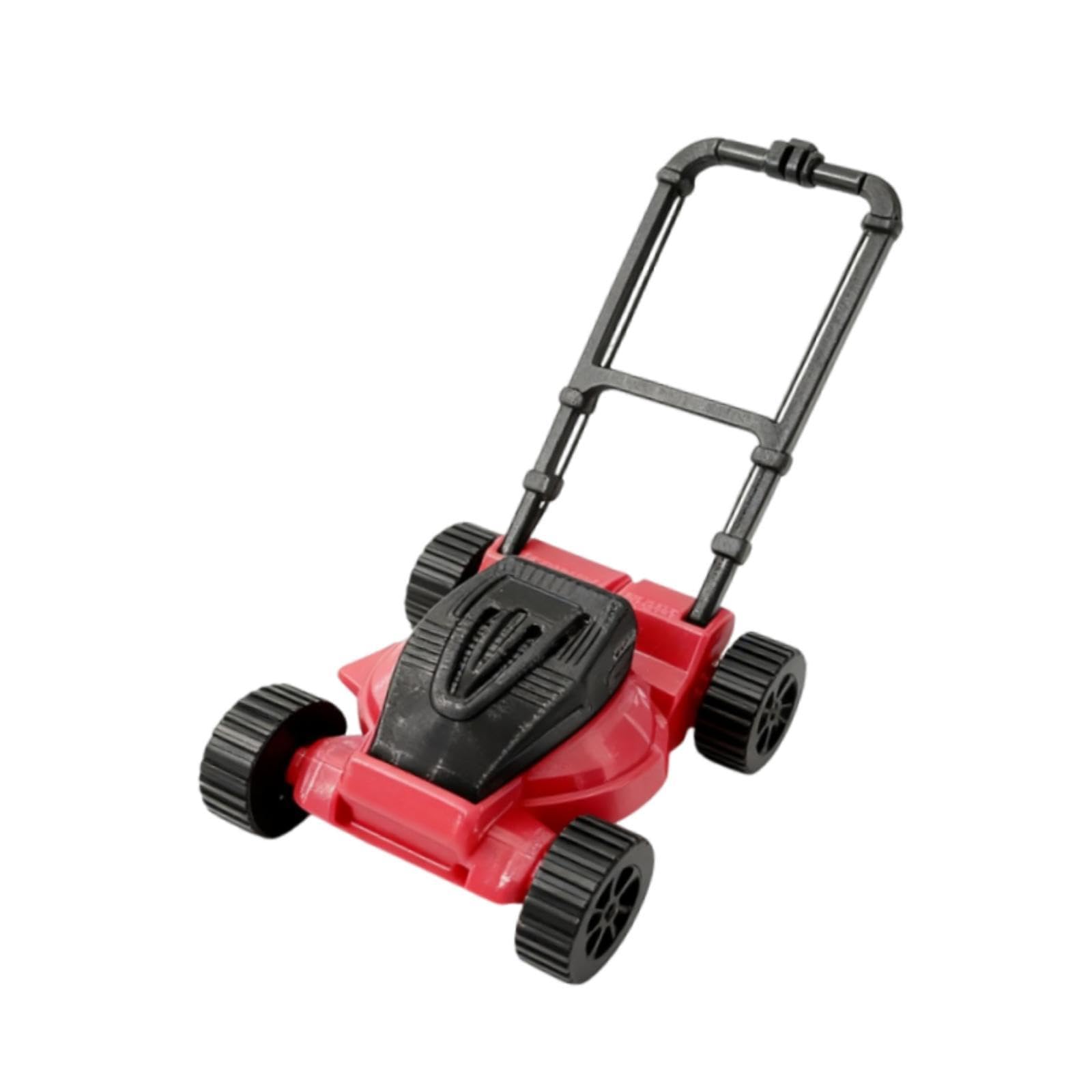 Dickly Dollhouse Lawnmower Model, Mini Lawnmower Figure, Ornament for Office, Holiday Home, Red