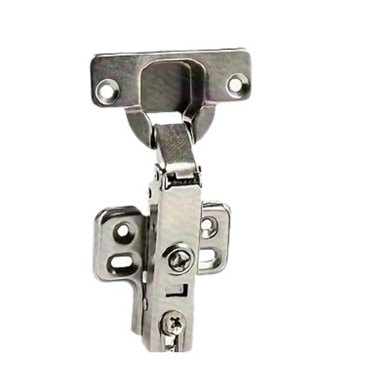 Sensumepb One Color 8Pcs Matte Brushed Metal Cabinet Hinges, Surface Mount Damping Hinges With 6 Screws For Wardrobe And Furniture