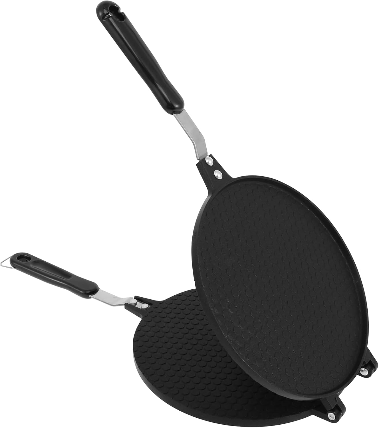 Egg Roll Pan Non Stick Double Sided Egg Roll Maker Aluminium Alloy Waffle Cone Maker with Bakelite Handle Multipurpose Pancake Maker Baking Pan for Home Kitchen Restaurant(Style 1)