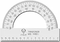 Transferidor Acrílico 180 15cm Transp Desenho Técnico Fenix