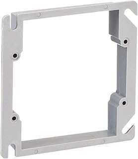 Plaster Ring, 2-Gang, 1/2 in. Riser, PVC