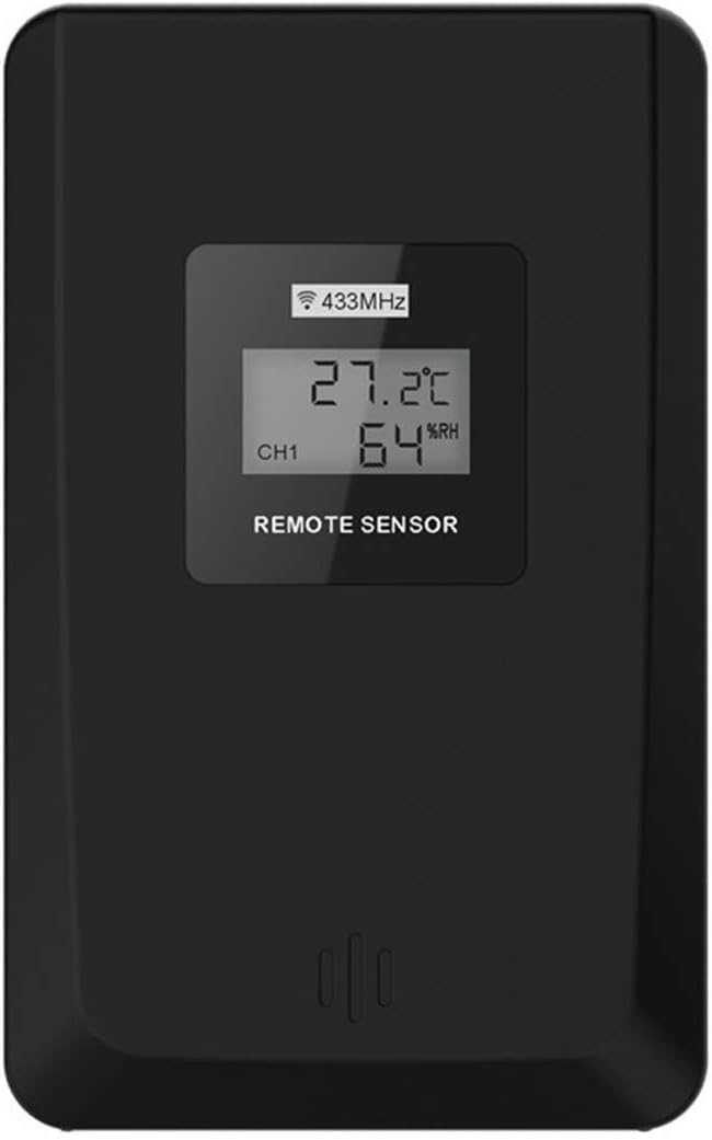 Weather Station Clock Wall Clock, Touch Screen Wireless Indoor and Outdoor Temperature and Humidity Electronic Backlight Weather Clock/6037