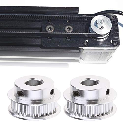 Saipor 2 Stück GT2 Zahnriemenscheibe Aluminium Zahnriemenrad Kit GT2 Timing Pulley GT2 Riemenscheibe Synchronrad für 3D Drucker GT2 Zahnriemen 6mm Breite Gürtel (40 Zähne 8mm Bohrung)