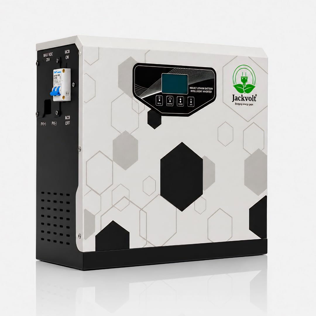 JACKVOLT® 1KVA All-in-One Lithium Inverter with Inbuilt Battery | Wall Mounted Smart UPS for Home, Office & Shop | Pure Sine Wave Power Backup | Maintenance-Free | Long Life 12–15 Years-image-39