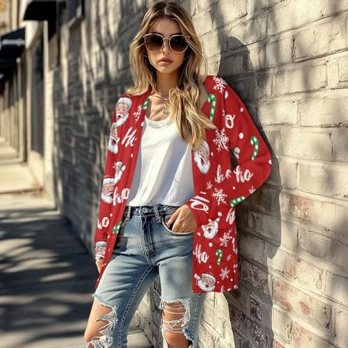 Image of Women's Lightweight Cardigans with Pockets Trendy Long Sleeve Open Front Cardigan Casual Tops Jackets Fall Oufits S-2XL