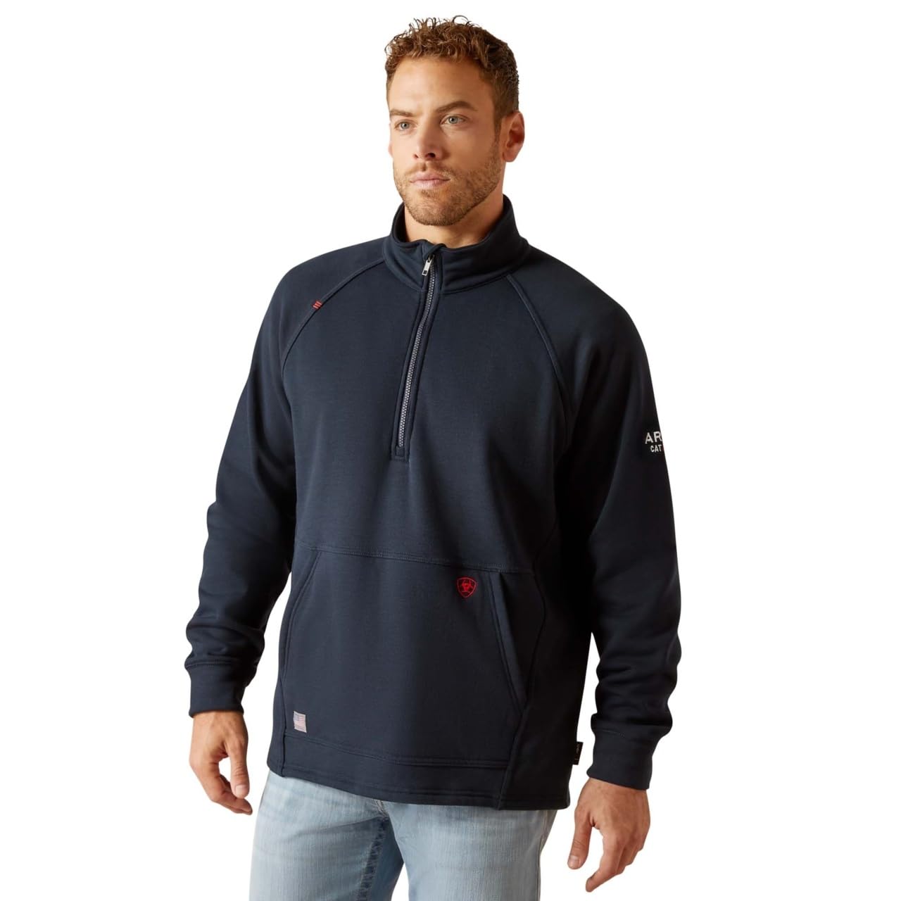 ARIAT mens Fr Primo Fleece 2.0 1/4 Zip Sweater