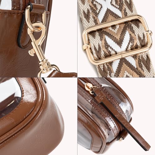 Image of Wuflyover Clear Bag for Stadium Events, Clear Crossbody Purse for Women