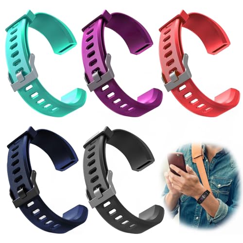 5 Pcs Watch Bands Replacement for ID115plus HR Very Fit Pro Activity Fitness Tracker Wrist Bands Set...