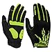 KTUEOV Gants de Cyclisme Doigt Complet Gants VTT Homme Gel Rembourré Anti-Choc Gants Vélo Femme Écran Tactile Gants Bicyclette Respirant Antidérapant Gants de Sport pour Moto Escalade (M Vert)