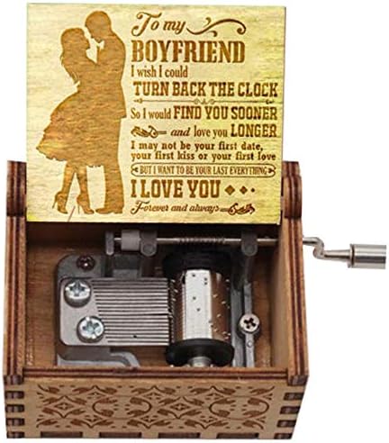 Cuzit You are My Sunshine Music Box, Gift for Boyfriend, Wood Laser Engraved Vintage Music Boxes, Unique Best Gift for Mother's Day, Birthday/Christmas