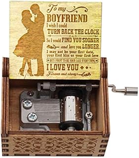 Cuzit You are My Sunshine Music Box, Gift for Boyfriend, Wood Laser Engraved Vintage Music Boxes, Unique Best Gift for Mother's Day, Birthday/Christmas