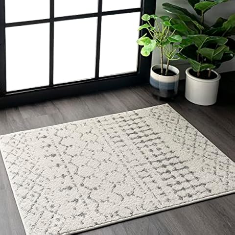 nuLOOM Moroccan Blythe Area Rug, Grey/Off-white Cover