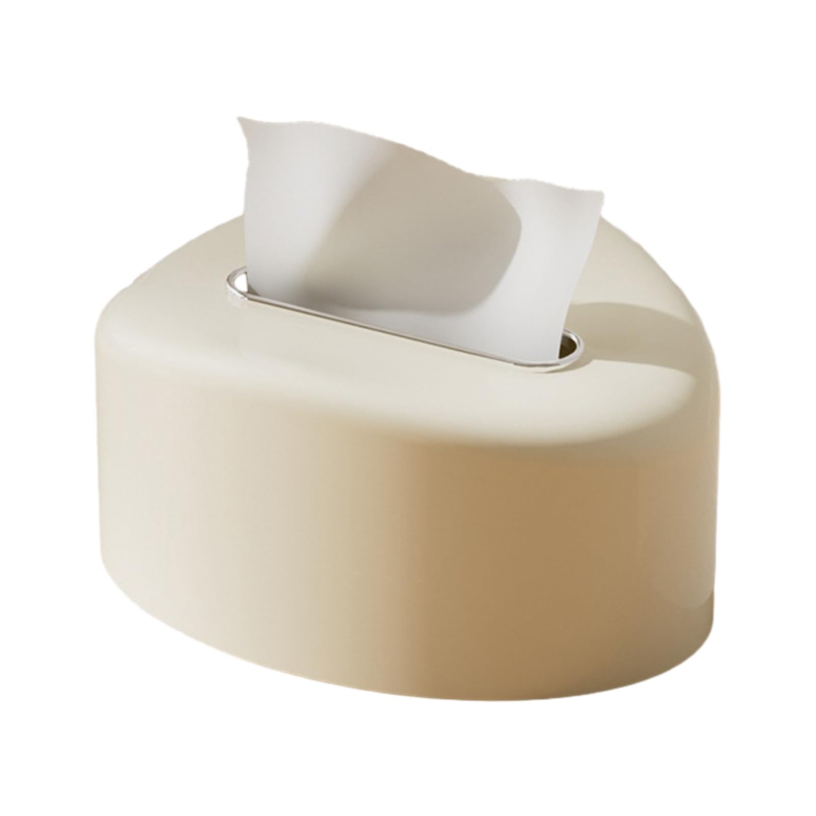 Glifora Tissue Box Cover with Rounded Corners - Tissue Box Holder with Spring Support, Tissue Dispenser for Home, Living Room, Bedroom and Office Use