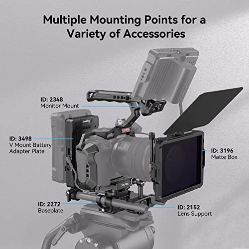 Image of SmallRig R5 /R6 /R5 C Cage Kit for Canon R5 /R6 /R5 C, Camera Handheld Kit with Top Handle and Cable Clamp - 3830