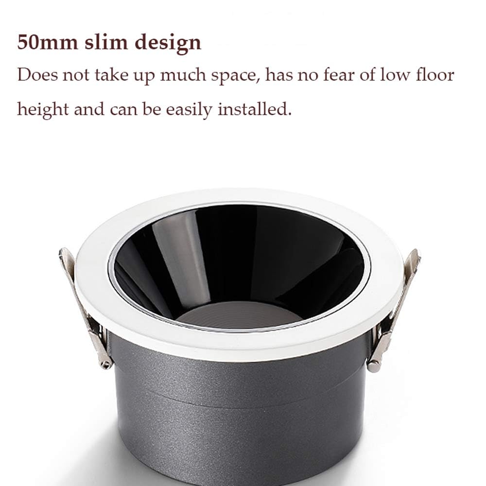 Downlight LED empotrable de Cobre de 2,5 a 4 Pulgadas, con embellecedor Redondo y diseño Delgado, Estilo Europeo, de Lujo. Foco Plano Integrado de 10 W y 20 W, con una Tempera,20w-4000K