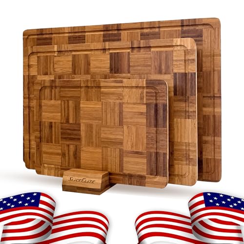 SliceElite XL Bamboo Cutting Board Set (3-Piece)