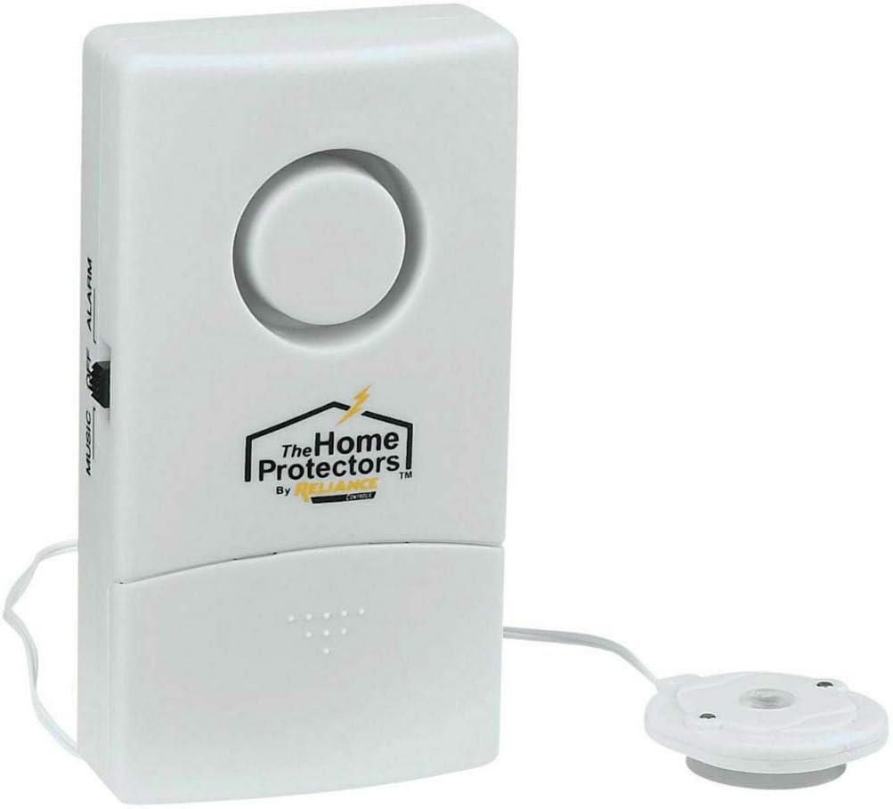Reliance Controls THP205 Reliance Sump Pump Alarm with Flood Alert, 9 V Battery, 6 Ft Wire Sensor, 105 Db, White