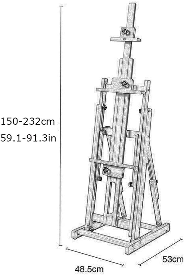 Display Drawing Board,Wood Painting Stand, Large Beech Multifunction Profession Studio Indoor Canvas Ad Display Stand (Wood with Wheel)