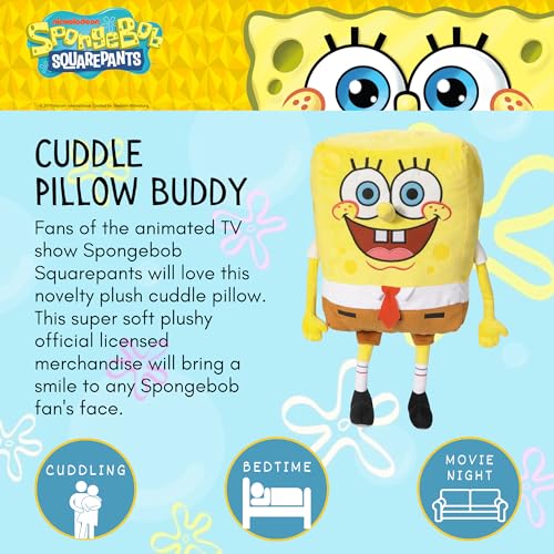 Image of Spongebob Squarepants Kidult Bedding Super Soft Plush Cuddle Pillow Buddy, (Official Licensed Product) by Franco Collectibles