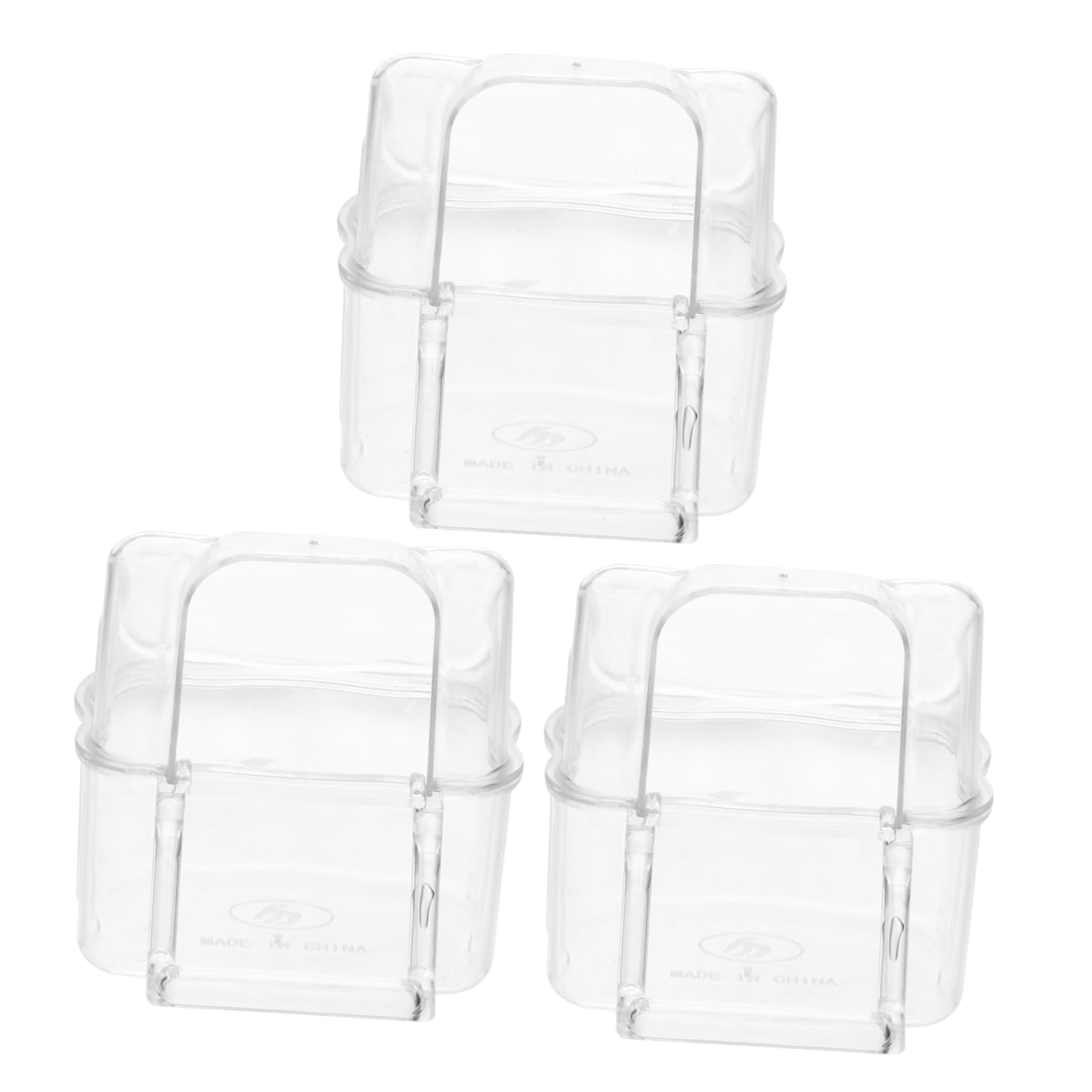 Happyyami 6 Uds Caja De Alimentación para Loros Jaula Contenedor De Comida para Mascotas Cuenco para Loros Soporte para Comida De Pájaros Cuenco para Alimentación De Pájaros Soporte
